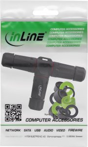 Delock InLine 69927U T Connector – IP68 Waterproof – 3 Ways – M20 Thread – 4 to 14 mm Cable Diameter – 500 V – 24 A – Black 6