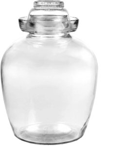 GardenPlus SŁÓJ szklany HERMETYCZNY do kiszenia ogórków kapusty zakwasu pokrywka 10l 2