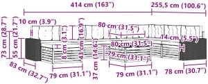 vidaXL Zestaw sof na zewnątrz z poduszką 9 pcs i jasnoszary 7