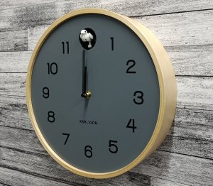 Karlsson Zegar z kukułką KA5886GY drewniany szary Natural* Cuckoo 5