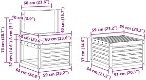 vidaXL Zestaw sof na zewnątrz z poduszką 7 pcs i Beżowy 7