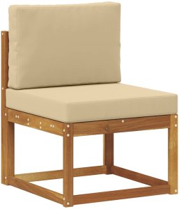vidaXL Zestaw sof na zewnątrz 3 pcs i Beżowy Poliester 2