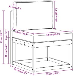 vidaXL Zestaw sof na zewnątrz 3 pcs i Beżowy Poliester 6