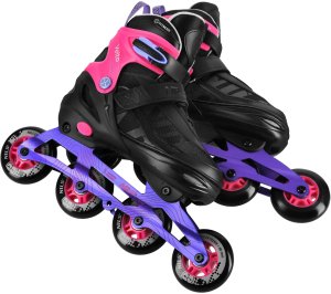 Rolki Nils Extreme Velto rekreacyjne regulowane czarno-różowe r. 39-42 5