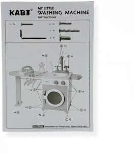 Kabi Drewniana pralka dla dzieci 3w1 z akcesoriami  Kabi 3+ 7