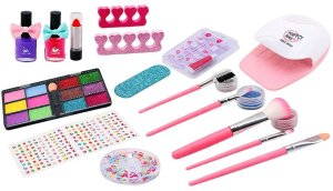 LeanToys Zestaw Piękności Kosmetyczka Dla Dzieci Akcesoria Do Paznokci Suszarka 20el. 3