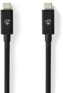 Nedis USB 4.0 Cable – USB-C to USB-C – 2 m – 20 Gbps – 240 W – 8K at 60Hz – Black 2
