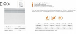Grzejnik Warmtec Elektryczny grzejnik naścienny WARMTEC EWX-2000W 16