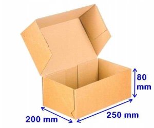 Pako Karton Fasonowy 250x200x80mm 3W E 380g/m2 - 20 szt. (5906142903986) 3