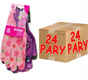 Reis Rękawice ogrodowe / Kolorowe / Rozmiar: 7 - S / RFLOWER_S - 24 szt. (5906142916887) 3
