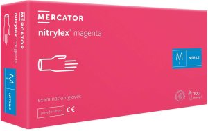 Mercator Medical Rękawice Nitrylowe 100 szt. 8-M Nitrylex Magenta - 10 szt. (5905805856065) 4