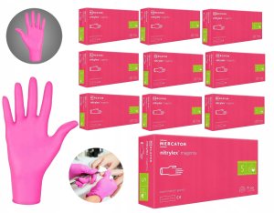 Mercator Medical Nitrylowe 100 szt. 7-S Nitrylex Magenta - 10 szt. 15
