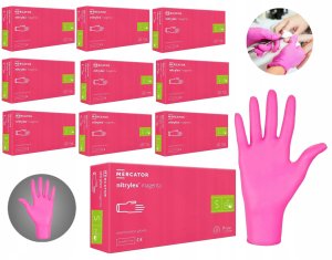 Mercator Medical Nitrylowe 100 szt. 7-S Nitrylex Magenta - 10 szt. 6