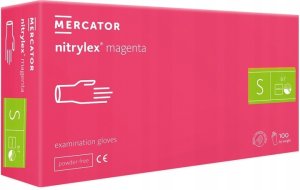 Mercator Medical Nitrylowe 100 szt. 7-S Nitrylex Magenta - 10 szt. 9