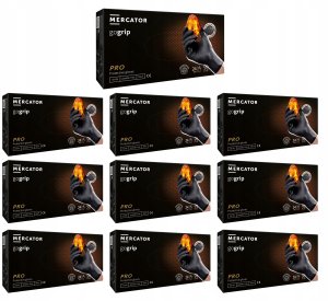 Mercator Medical Rękawice Nitrylowe 50 szt. 8-M Gogrip Black - 10 op. 12