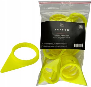 Tekson Wskaźnik Luźnej Nakrętki 32mm Żółty Fosfor 20 szt. 2