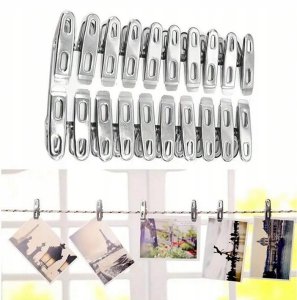 Pako Spinacze Do Prania Ubrań Bielizny Metalowe 20 szt. - 27327 13