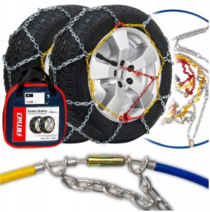 AMiO Łańcuchy Śniegowe / Snow Chains 12 mm + Bag KN-130 N (5906142981533) 2