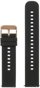 Pacific Pasek gumowy do zegarka U27 - czarny/rosegold - 22mm 2