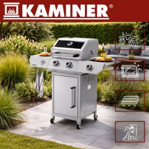 Kaminer Grill gazowy 2+1 10kW Varen 3.0 Kaminer 3
