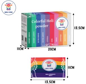Holi Cow Kolorowy proszek Holi zestaw10x100g Holi Cow 27334 2