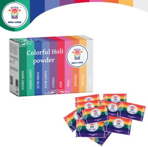 Holi Cow Kolorowy proszek Holi zestaw10x100g Holi Cow 27334 5