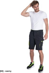 CERVA L-SURE DAWSON - Wygodne męskie szorty materiał typu stretch elementy odblaskowe i Hi-vis wiele kieszeni M 7