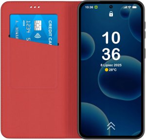 krainaGSM Etui Do Samsung S25 Fe Skórzane Zamykane Magnetyczne + Szkło 3