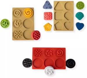 MomsCare Sensoryczna tęcza - zestaw puzzli sensorycznych - dotyk, kształt - 45 el. 1+ 5