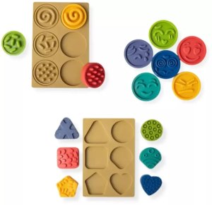 MomsCare Planeta zmysłów - duży zestaw puzzli sensorycznych - emocje, dotyk i kształt - 68 el. 1+ 7