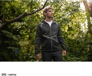 CERVA Bluza z kapturem zapięcie na suwak wraz kieszeniami elementy odblaskowe czarna L-SURE CRAIG XL 8