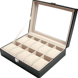 Gordon Pudełko na zegarki etui szkatułka organizer 10szt zegarków kasetka prezent 3