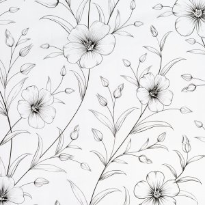 Eurofirany Pościel 140x200 SPRING64 biała bawełna satyna w kwiaty +70x80 5