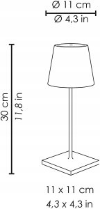 Lampa stołowa Belideco Zafferano Poldina Pro Mini lampa stołowa bezprzewodowa ściemniacz piaskowa 3