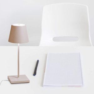 Lampa stołowa Belideco Zafferano Poldina Pro Mini lampa stołowa bezprzewodowa ściemniacz piaskowa 4