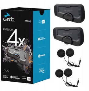 Cardo Cardo FREECOM 4X Interkom Motocyklowy Bluetooth Czarny Duo 2-pak 2