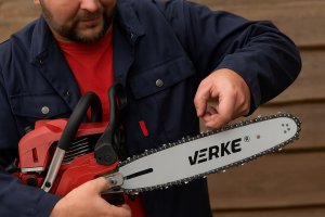 Handy VERKE V90444 Prowadnica Z 2 łańcuchami DO piły pilarki spalinowej 16" 38cm 3/8 1,3mm 56T one size 14