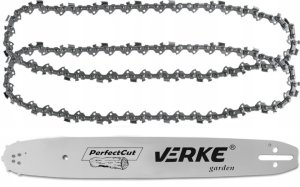 Handy VERKE V90444 Prowadnica Z 2 łańcuchami DO piły pilarki spalinowej 16" 38cm 3/8 1,3mm 56T one size 4
