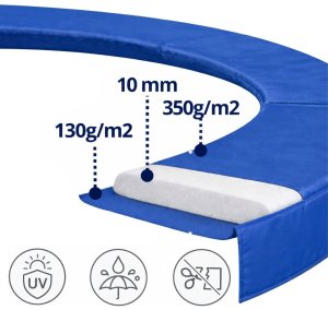 Lean Osłona Sprężyn Do Trampoliny LEAN SPRING PAD Niebieska 244-252 CM 8FT EDUKAMP 3