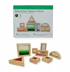 Kabi Klocki sensoryczne drewniane z piaskiem SensArt Sand - Kabi 2+ 8 el. EDUKAMP 3