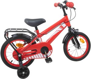vidaXL vidaXL Rower Dziecięcy 12 Cali dla dzieci w wieku 2-4 lata czerwony 3