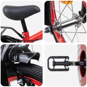 vidaXL vidaXL Rower Dziecięcy 12 Cali dla dzieci w wieku 2-4 lata czerwony 4
