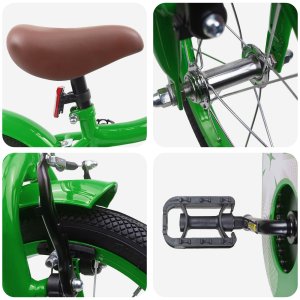 vidaXL vidaXL Rower Dziecięcy 12 Cali dla dzieci w wieku 2-4 lata zielony 4