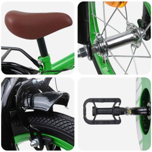 vidaXL vidaXL Rower Dziecięcy 12 Cali dla dzieci w wieku 2-4 lata zielony 4
