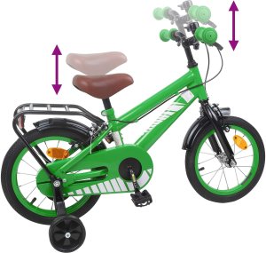 vidaXL vidaXL Rower Dziecięcy 12 Cali dla dzieci w wieku 2-4 lata zielony 7