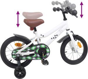 vidaXL vidaXL Rower Dziecięcy 14 Cali dla dzieci w wieku 3-5 lat Biały 7