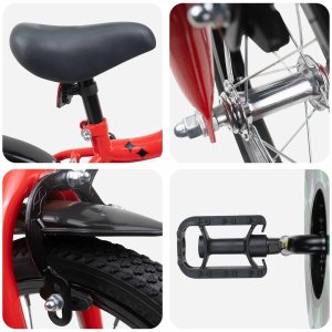 vidaXL vidaXL Rower Dziecięcy 14 Cali dla dzieci w wieku 3-5 lat czerwony 4