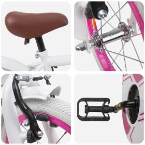 vidaXL vidaXL Rower Dziecięcy 12 Cali dla dzieci w wieku 2-4 lata Biały 4
