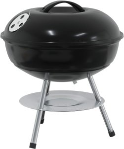 vidaXL vidaXL Grill węglowy Czarny 36,5 x 36,5 x 40 cm 2