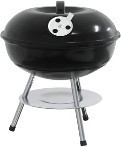 vidaXL vidaXL Grill węglowy Czarny 36,5 x 36,5 x 40 cm 6